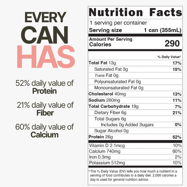 Milk Chocolate protein & fiber shake